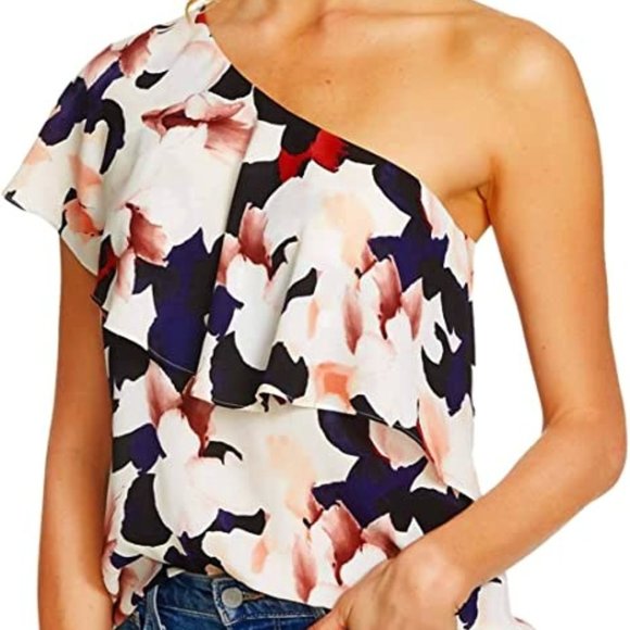 Floral One Shoulder Top - Picture 1 of 4